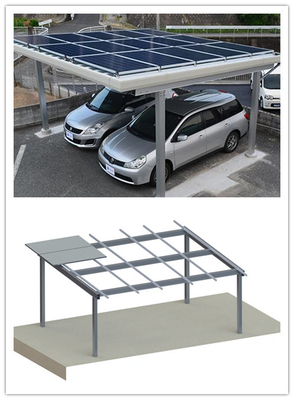 Photovoltaic Zonnepv die Aluminium het Met hoge weerstand Carport CPT opzetten van de Systemenparkeerplaats