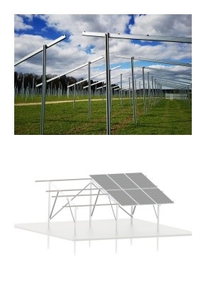 Ground Mounted C-Channel Steel Solar Mounting System S350GD